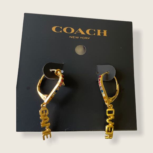 Coach Pac Man Earrings Game Over Drop Multi Color - Picture 2 of 9
